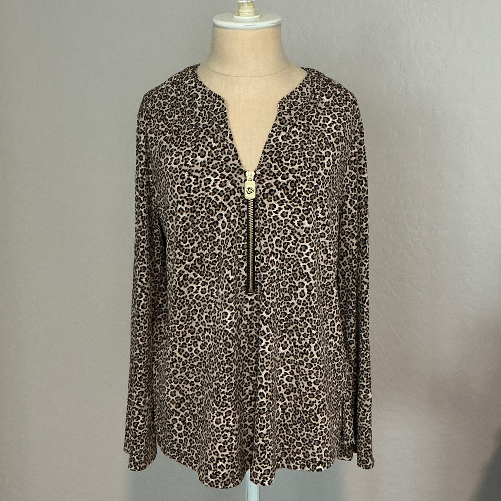Michael Kors Leopard Print Blouse